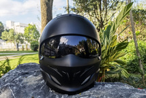 新品　バイクヘルメット　ハーフヘルメット フルフェイスヘルメット　レーシング組立式顎部分着脱できる　マットブラック サイズ：L_画像3