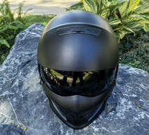 新品　バイクヘルメット　ハーフヘルメット フルフェイスヘルメット　レーシング組立式顎部分着脱できる　マットブラック サイズ：XXL_画像4