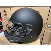 新入荷 CRGメーカー工場　バイク用　ライダーズ　オンロード　ガラス繊維　フルフェイスヘルメット 艶消し黒 -M_画像2