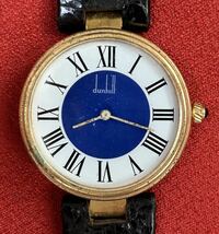 【辰】ジャンク品 dunhill ダンヒル クォーツ スターリングシルバー 腕時計 約40.7×35.8mm ○時計・腕時計・カシオ・セイコーA468_画像1