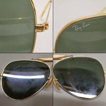 RayBan USA レイバン B&L ボシュロム サングラス シューター ゴールドカラー ティアドロップ 62□14 メガネ 眼鏡 Z4750_画像10