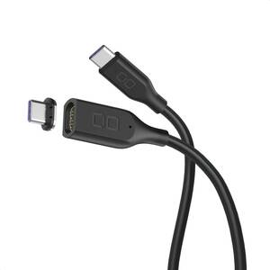 送料無料★CIO マグネットシリコンケーブル 100W対応 USB Type-C 磁石で脱着 防水規格 IPX5対応 iphone15 タイプC ケーブル (ブラック, 1m)
