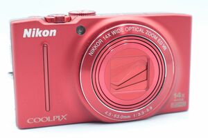 ★☆全額返金保証！最速発送！【Nikon COOLPIX S8200 ブリイアントレッド S8200RD 美品】★☆（202312-26336-kaitori）