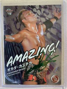 2019 BBM 平成 AMAZING! #A13 オカダ・カズチカ KAZUCHIKA OKADA #115/150 グリーン箔サインパラレル プロレス 新日本プロレス