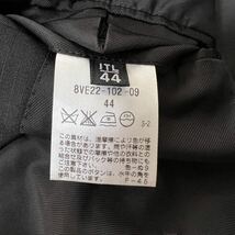 未使用品級 エポカウモ【上質な装い】スーツ セットアップ 上下 S相当44 ブラック 黒 シングル 日本製 総裏 シャドウストライプ EPOCA UOMO_画像9