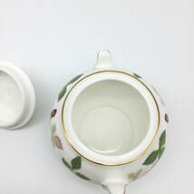 【2963】WEDGWOOD ウェッジウッド ウエッジウッド ワイルドストロベリー いちご シュガーポット クリーマー ティーセット 金彩 西洋陶磁_画像5