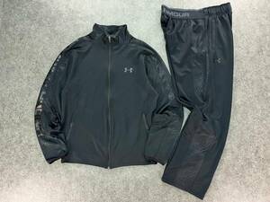 Wl573 UNDER ARMOUR アンダーアーマー トレーニングウェア ジャージ セットアップ 上下 黒 ブラック メンズ LG