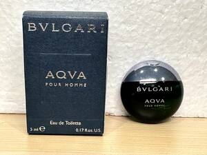 [2824] 残量たっぷり 長期保管品 ブルガリ 香水 プールオム アクア 5ml 残量多 BVLGARI POUR HOMME AQVA オードトワレ EDT