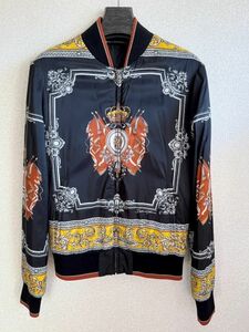 18AW DOLCE&GABBANA 総柄 中綿ナイロンボンバージャケット 44