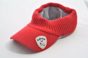 coco* Callaway *Callaway* knitted sun visor * red * red * unisex *FR*USED* letter pack post service plus shipping possible *82336