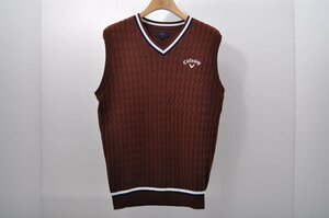 Coco ★ Callaway ★ V -neck Vest ★ Brown ★ Brown ★ ll ★ большой ★ Используемый * буквенной пакет плюс возможна доставка ★ 81997