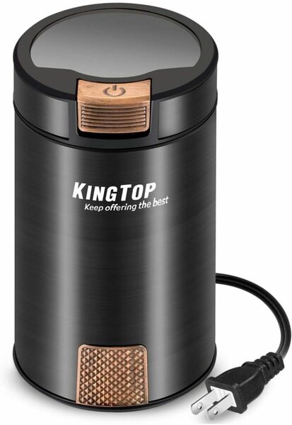 コーヒーミル 電動式 コーヒーグラインダー KINGTOP 豆挽き 200Wハイパワー KH-001 coffee コンセント式