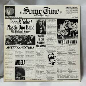 LPレコード SOMETIME IN NEW YORK CITY LIVE JAM JOHN & YOKO / PLASTIC ONO BAND EAP-93049 EAP-93050 2枚組 1972年