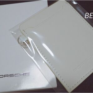PORSCHE ポルシェ オリジナル カードケース 非売品 白 ホワイト 定期入れ パスケース レザー
