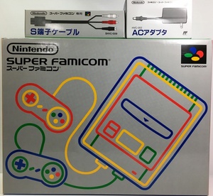 ○【同梱不可】【美品】任天堂 スーパーファミコン SHVC-001 S端子ケーブル/ACアダプター付属 動作OK 2400031170822