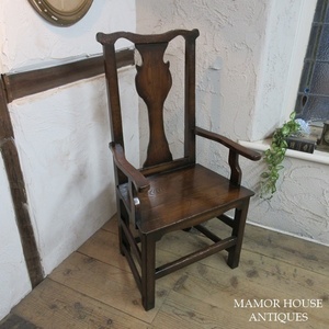 イギリス アンティーク 家具 ホールチェア アームチェア 椅子 イス 店舗什器 木製 オーク 英国 OTHERCHAIR 4391e