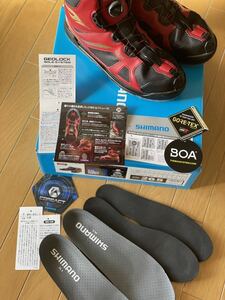 シマノ FS-176S GORE-TEX シューズ FIRE BLOOD ファイヤブラッド 26.5cm / 磯靴 ラバーピンフェルトソール ゴアテックス