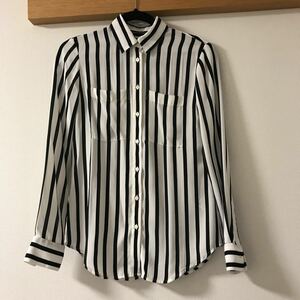 【新品】BANANA REPUBLIC バナナリパブリック ストライプ長袖シャツ SIZE XXS