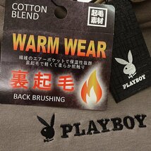 新品 プレイボーイ 2023秋冬 裏起毛 ライン スウェット パーカー L 【34062_17】 PLAYBOY メンズ フード トレーナー 刺繍 プルオーバー_画像9