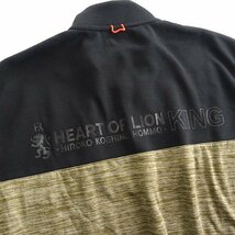 新品 HEART OF LION ヒロココシノオム ブロックフリース ジャケット 4L 黒 薄茶 【I44032】 洗濯可 ブルゾン メンズ 大きいサイズ_画像4