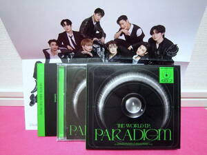 K-POP♪ ATEEZ アティーズ JAPAN 3RD MINI ALBUM [THE WORLD EP.PARADIGM] 初回限定盤／韓国・日本市場向CD＋ポスター他～美品！