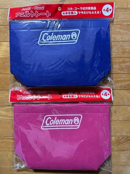 【Coca-Cola×Coleman】オリジナルフェルトトート2種