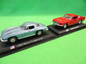 【在庫１点のみ】 FORD MUSTANG CHEVROLET CORVETTE マスタング コルベット ミニカー 展示品 未使用