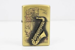 【未使用品】Zippo ジッポー JAZZ（サックス）オイルライター 99年製 喫煙具 20786385