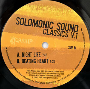 【Solomonic Sound / Solomonic Sound Classics V.1】2004年/US オリジナル 12インチ盤 /Worship Recordings/WOR 22/Rob Paine/ Zach Eberz