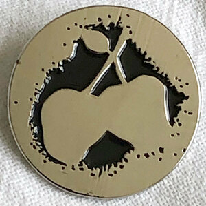 【KHONKA KLUB/カナダ入荷/即決】Silver Apples /ピンズ/ピンバッジ/シルバー/Φ3.4cm/DJ HARVEY/ACID/電子音楽/テクノ古典 (kk-b-40)