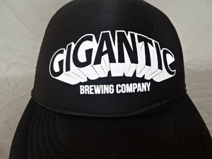 激レア USA購入 アメリカ企業モノ オレゴン州【IPA】地ビール会社【Gigantic Brewing Company】 ロゴプリント入りメッシュCAP 中古良品