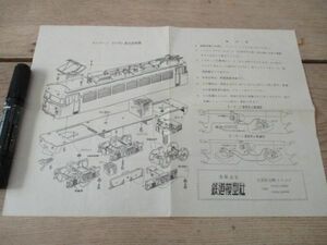 昭和30年代　鉄道模型社　HOゲージＥF80組立説明書　M532