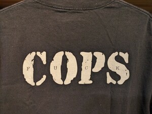 USED HARDLUCK ハードラック Tシャツ L COPS スケートボード ハードコア カリフォルニア 