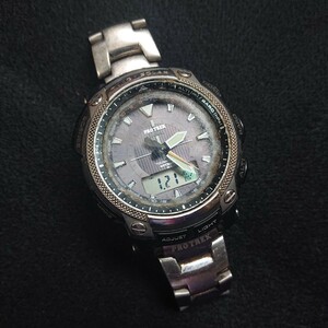 腕時計 CASIO PRO TREK PRW-5050T 現状品 稼動品 タフソーラー カシオ