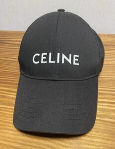 CELINE ベースボールキャップ キャップ セリーヌ 黒 L