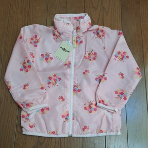 ⑪ new goods 100cm regular price 4290 jpy hot screw ketsu outer garment Parker thin pink girl Miki House 