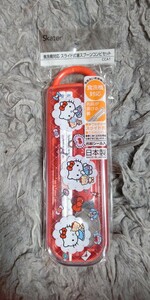 ske-ta- палочки для еды ложка комплект Kitty модный девушка Sanrio CCA1 сделано в Японии HELLO KITTY новый товар * нераспечатанный * быстрое решение 