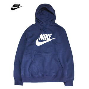 [ new goods ] Nike Club pull over fender -ti[410: navy blue ]M NIKE NSW Parker training Jim reverse side nappy big Logo 