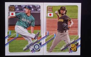 1円スタート～ 2021 topps JAPAN EDITION SEATTLE MARINERS [菊池雄星] & SAN DIEGO PADRES [ダルビッシュ有] レギュラーカード おまけ付き