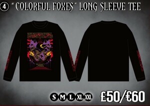 BABYMETAL BABYKLOK TOUR グッズ「COLORFUL FOXES」LONG SLEEVE TEE XLサイズ / 長袖 北米 アメリカ ツアー 公演　ベビメタ ベビーメタル