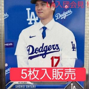 大谷翔平　ドジャース入団会見5枚入