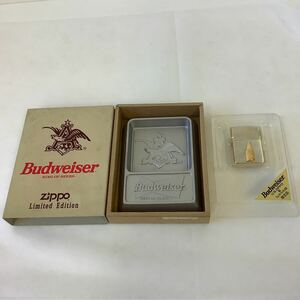 ◯営KU050-A2T60【埼玉発】Zippo Limited Edition Budweiser KING OF BEERS シリアル入り ジッポ未開封 1995年製 箱付き