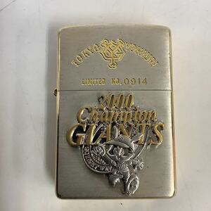 ○営KU226-キS60【埼玉発】2000年ジャイアンツセリーグ優勝記念ジッポ 読売　ZIPPO オイルライター 喫煙具 No.0914 箱無し　野球