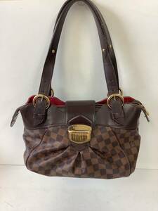 ○営KU087-A10ささS80【埼玉発】LOUIS VUITTON ルイヴィトン　フランス製　N41542 システィナ PM ハンドバッグ ダミエ 革 ブラウン　茶