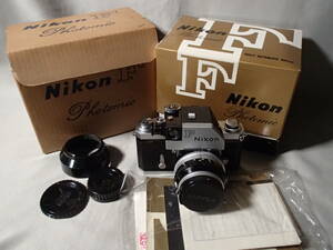 【希少】ニコン/Nikon F フォトミック前期型650万台の初期・50mm 1.4レンズ付き・元箱と段ボール外箱セット・OH済の綺麗なコレクション品 