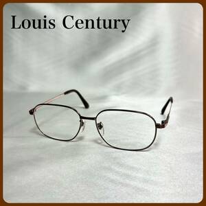 ルイセンチュリー ゴムメタルチタン メガネ フレーム 日本製 上位素材 眼鏡 Louis Centuryフルリム スクエア 美品 高級品 送料無料