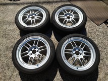 横浜　ｄB　215/45R17　エンケイ　RPF　17X71/2　+48　4本セット　中古品_画像1