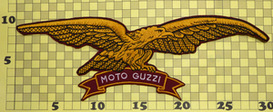 送料無料! モトグッチ MOTOGUZZI 特大刺繍ワッペン イーグル 鷲 バイカー