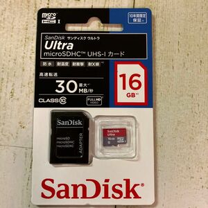 サンディスク microSDHCカード 16GB CLASS10 未開封