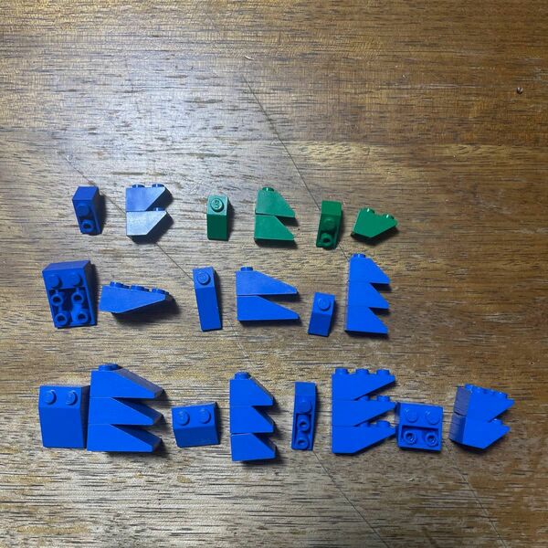 LEGO レゴ　ブロック　知育玩具　青色　緑　特殊ブロック